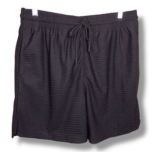 New Large Mens Forever 21 Black Mesh Drawstring Shorts Athletic Casual Active